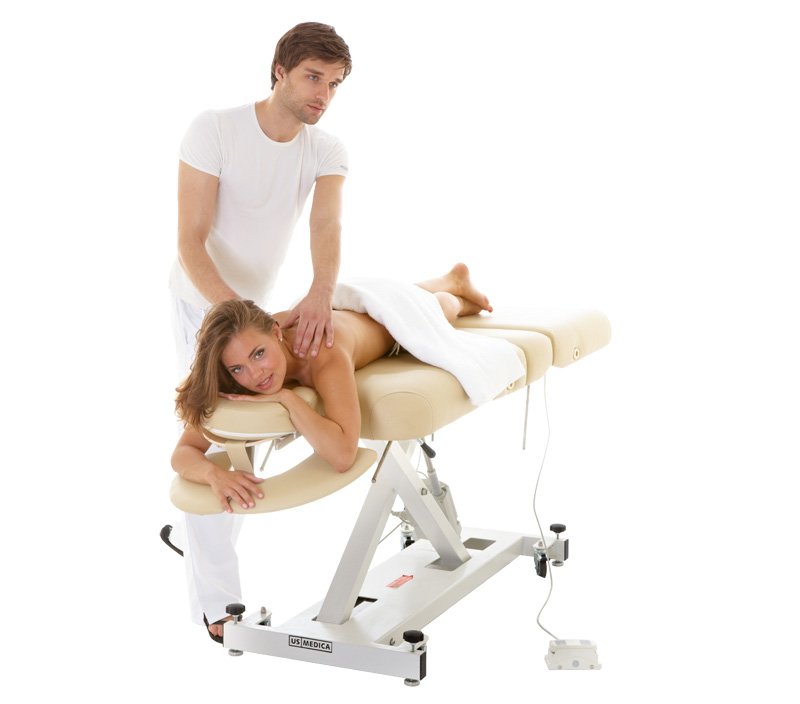 Купить Стационарный массажный стол US MEDICA "Profi" на электрике  в интернет-магазине Salon Market по выгодным ценам
